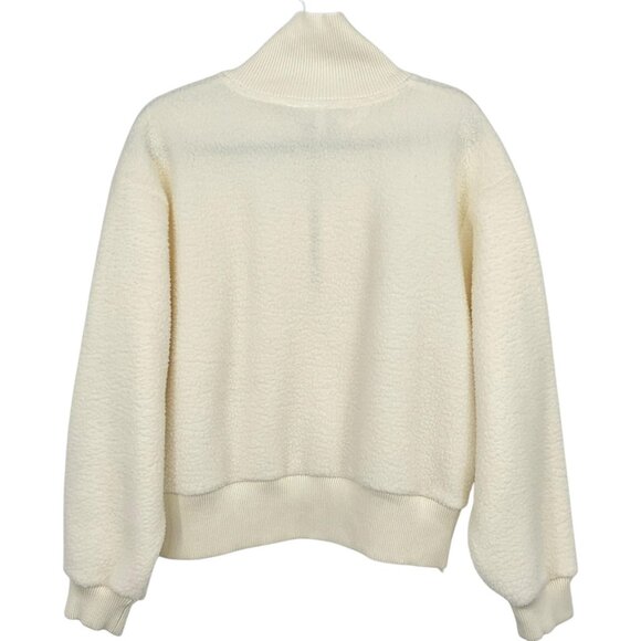 Varley Roselle Sweatshirt Womens Large White Fleece Half Zip Mock Neck Pullover - Picture 6 of 15